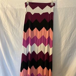 Chevron Maxi Skirt